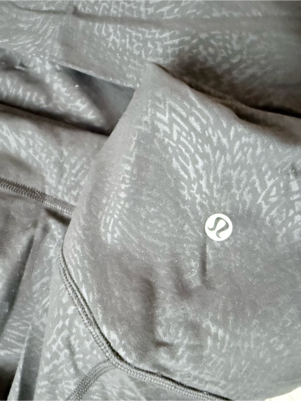 Lululemon Black Tonal Print Full Length Leggings Size 10
